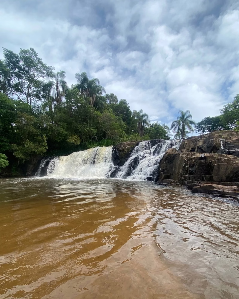 Waterfall at a weekend trail