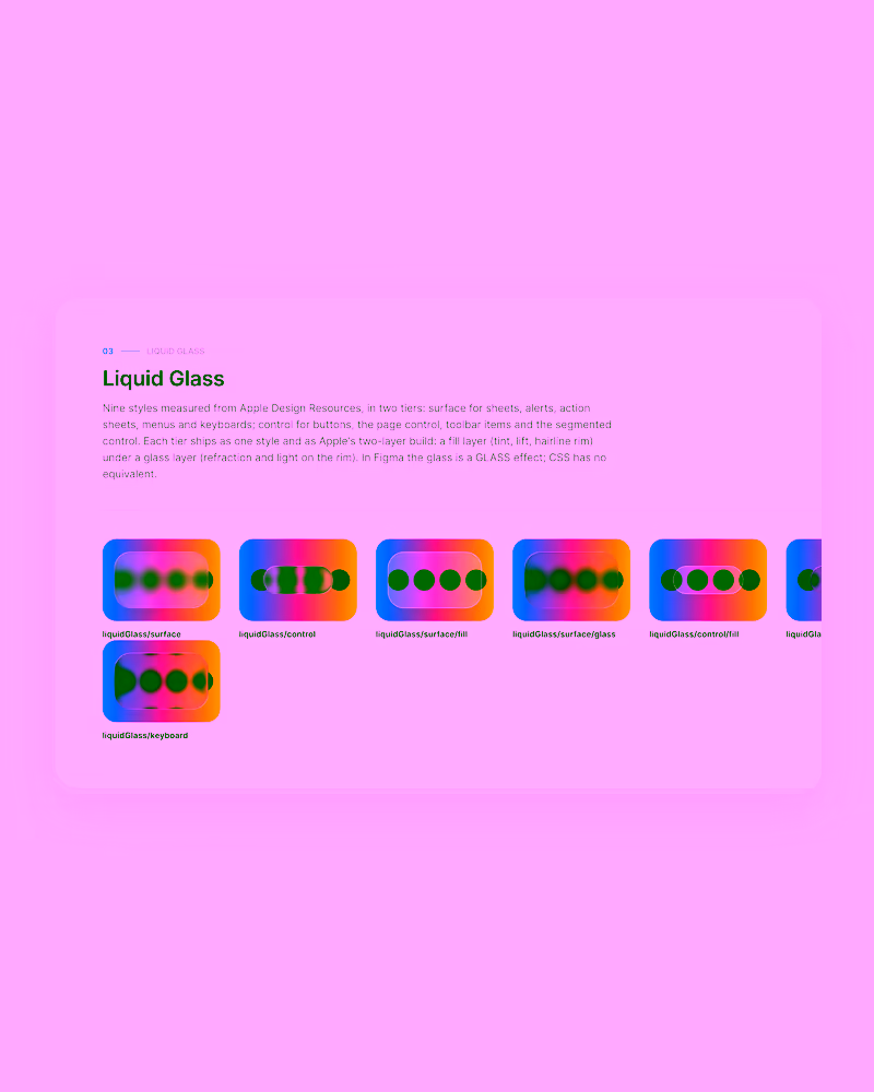Liquid Glass surface and control styles
