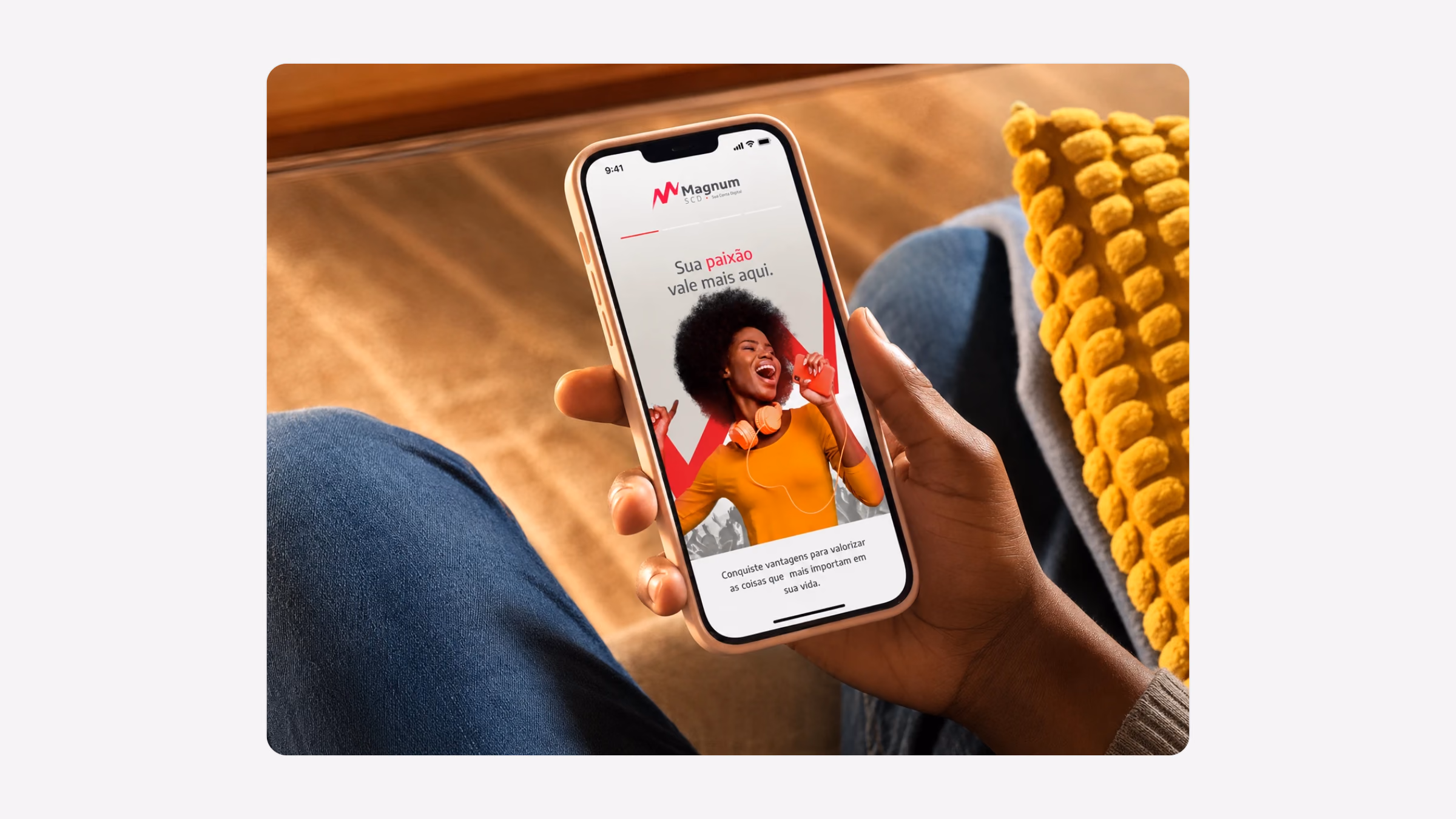 O app do Magnum SCD na mão