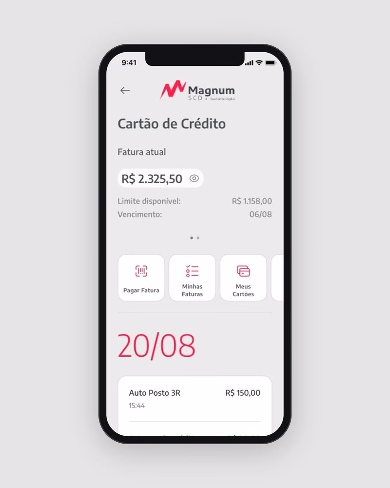 Credit card screens